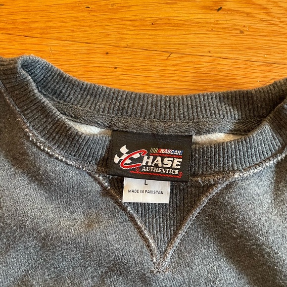 Vintage Chase Authentics Nascar Digger Crewneck Sweatshirt Racing Fox VTG Grey - Picture 3 of 4